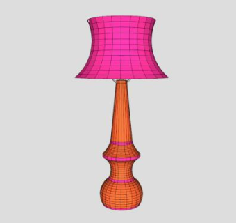 现代高脚台灯SU模型下载_sketchup草图大师SKP模型