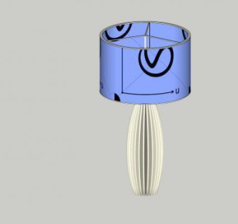 简约亚克力台灯SU模型下载_sketchup草图大师SKP模型