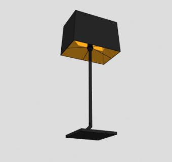现代高脚黑色台灯SU模型下载_sketchup草图大师SKP模型