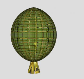 椭圆晶格台灯SU模型下载_sketchup草图大师SKP模型