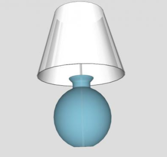 时尚玻璃床头台灯SU模型下载_sketchup草图大师SKP模型