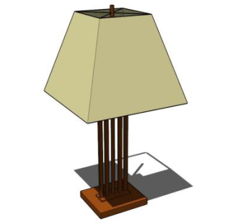工艺床头台灯SU模型下载_sketchup草图大师SKP模型