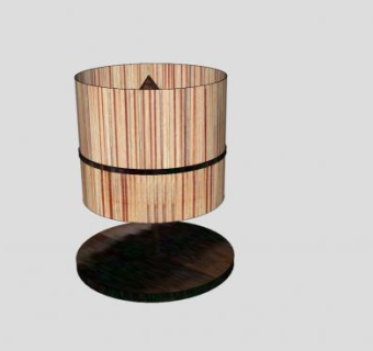 竹子台灯床头灯SU模型下载_sketchup草图大师SKP模型