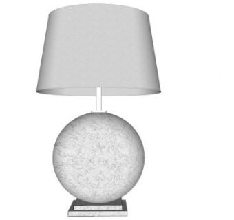 花纹玉石台灯SU模型下载_sketchup草图大师SKP模型