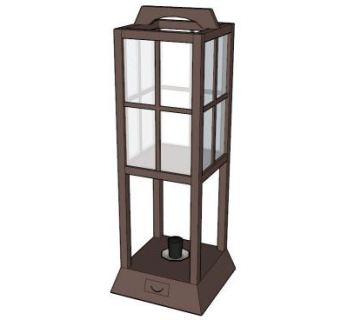 中式风格落地灯SU模型下载_sketchup草图大师SKP模型