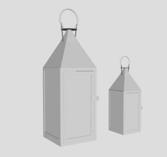 现代简约白色落地灯SU模型下载_sketchup草图大师SKP模型