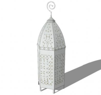 金属简欧落地灯SU模型下载_sketchup草图大师SKP模型