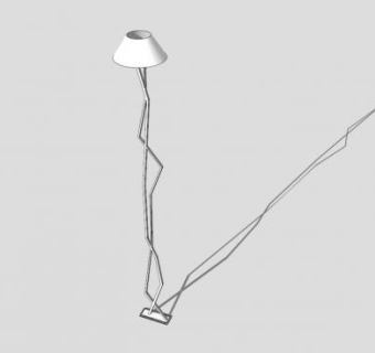 时髦直照式落地灯SU模型下载_sketchup草图大师SKP模型
