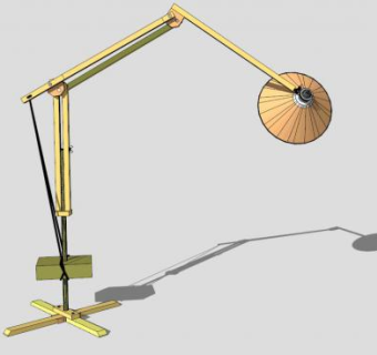 简约折叠地灯SU模型下载_sketchup草图大师SKP模型