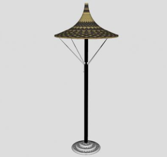 简约田园落地灯SU模型下载_sketchup草图大师SKP模型