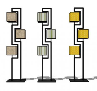 中式落地灯SU模型下载_sketchup草图大师SKP模型