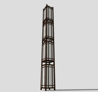 叠起堆放落地灯SU模型下载_sketchup草图大师SKP模型