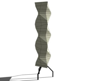 自由格式落地灯SU模型下载_sketchup草图大师SKP模型