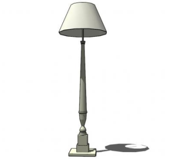 传统简欧落地灯SU模型下载_sketchup草图大师SKP模型