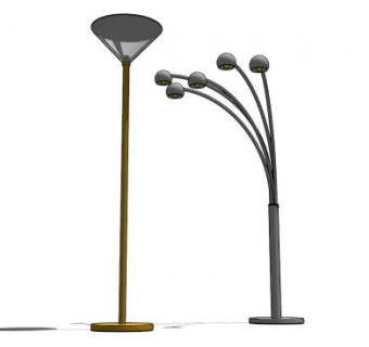 简易现代落地灯SU模型下载_sketchup草图大师SKP模型