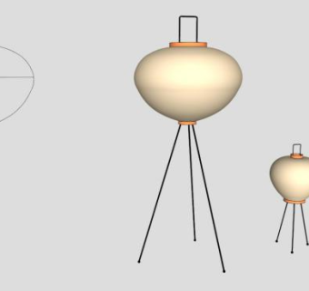 现代亚克力落地灯SU模型下载_sketchup草图大师SKP模型