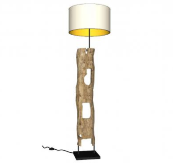 灯罩树脂落地灯SU模型下载_sketchup草图大师SKP模型