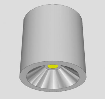 现代圆柱筒灯SU模型下载_sketchup草图大师SKP模型