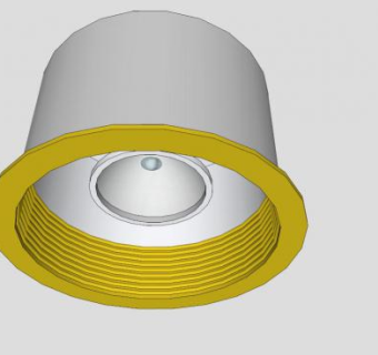 普通明装式筒灯SU模型下载_sketchup草图大师SKP模型
