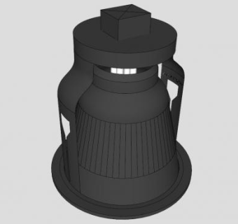 明装式筒灯SU模型下载_sketchup草图大师SKP模型