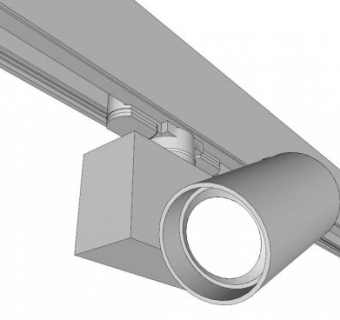 电子轨道聚光灯射灯SU模型下载_sketchup草图大师SKP模型