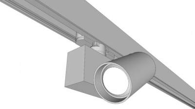 电子轨道聚光灯射灯SU模型下载_sketchup草图大师SKP模型