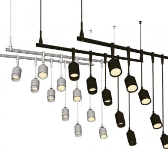 现代聚光灯反射灯SU模型下载_sketchup草图大师SKP模型