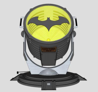 蝙蝠信号筒灯SU模型下载_sketchup草图大师SKP模型