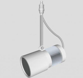 现代白色单插筒灯SU模型下载_sketchup草图大师SKP模型