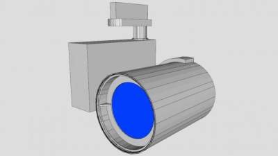 现代白色聚光灯射灯SU模型下载_sketchup草图大师SKP模型