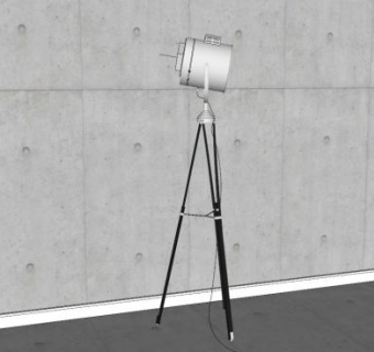 落地聚光灯射灯SU模型下载_sketchup草图大师SKP模型