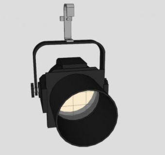 黑色单插射灯SU模型下载_sketchup草图大师SKP模型