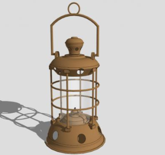 仿古油灯烛台灯SU模型下载_sketchup草图大师SKP模型