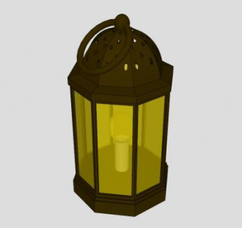 中式烛台灯花园灯SU模型下载_sketchup草图大师SKP模型