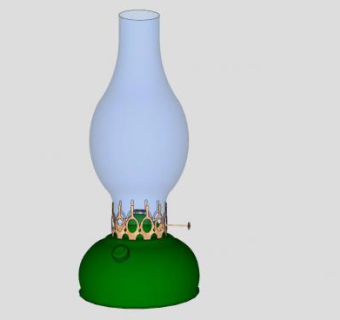 油灯烛台灯SU模型下载_sketchup草图大师SKP模型