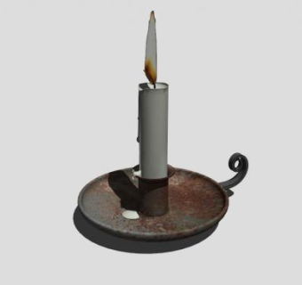 烛台蜡烛灯具SU模型下载_sketchup草图大师SKP模型