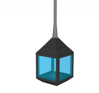 仿古中式烛台灯SU模型下载_sketchup草图大师SKP模型