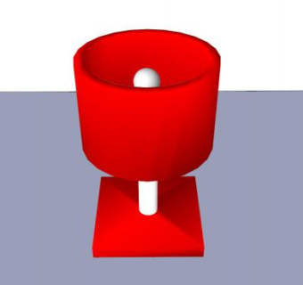 现代红色烛台灯SU模型下载_sketchup草图大师SKP模型