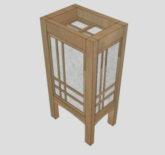 日本落地灯SU模型下载_sketchup草图大师SKP模型