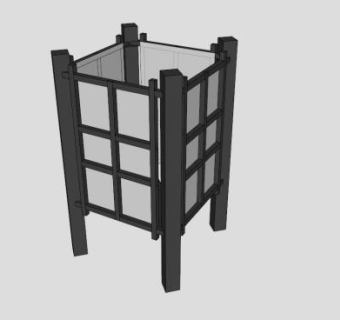 日式烛台灯SU模型下载_sketchup草图大师SKP模型