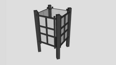 日式烛台灯SU模型下载_sketchup草图大师SKP模型