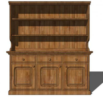 威尔士梳妆台SU模型下载_sketchup草图大师SKP模型