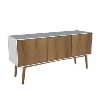 侧板封闭餐具柜SU模型下载_sketchup草图大师SKP模型