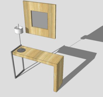 现代的餐具柜SU模型下载_sketchup草图大师SKP模型