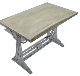 木质办公桌柜SU模型下载_sketchup草图大师SKP模型