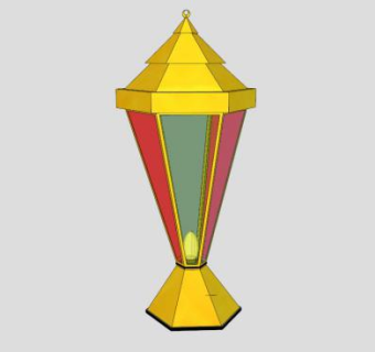 斋月灯笼户外灯SU模型下载_sketchup草图大师SKP模型