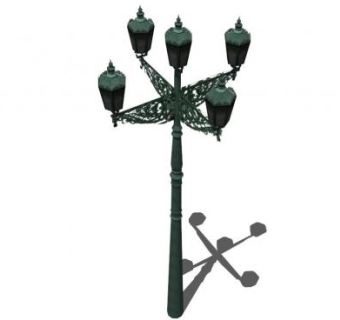 老款户外灯柱SU模型下载_sketchup草图大师SKP模型