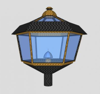 户外装饰路灯SU模型下载_sketchup草图大师SKP模型