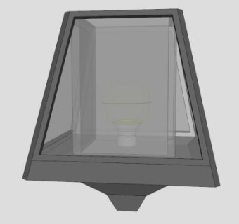 铁艺灯户外路灯SU模型下载_sketchup草图大师SKP模型