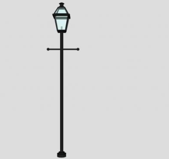 新奥尔良路灯街灯SU模型下载_sketchup草图大师SKP模型